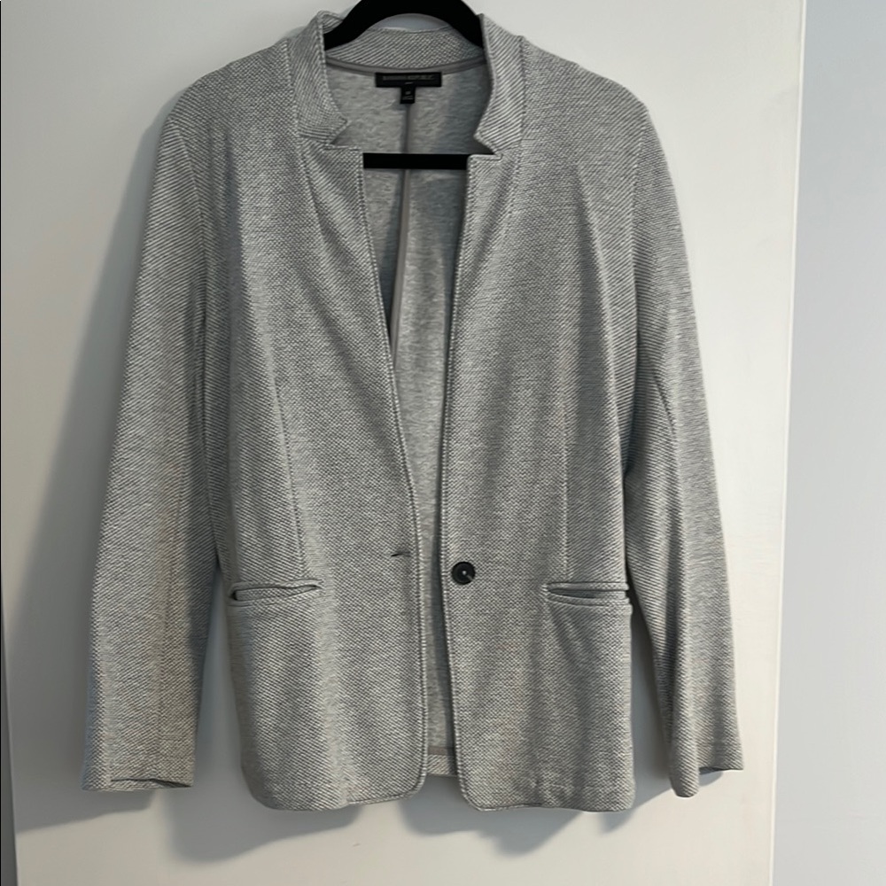 Banana Republic Gray Blazer Relaxed Fit Notched Lapels